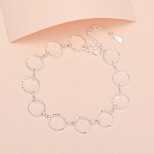Silver Chain Style‎ Oval Geometric Fashion Wrist Bracelets Boho Academia Women